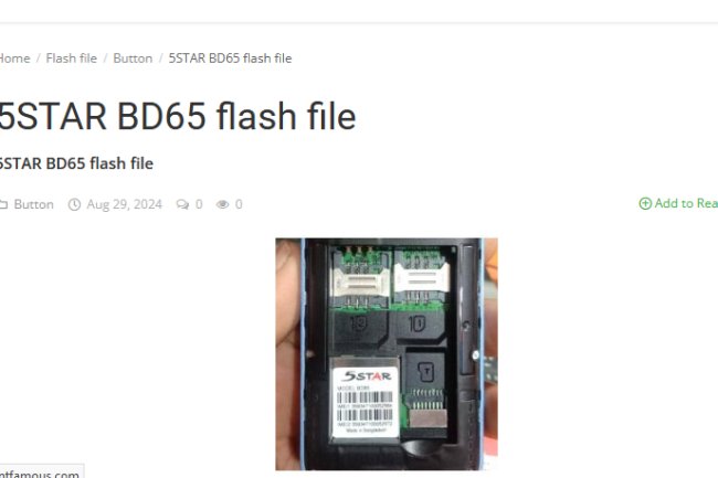 5STAR BD65 flash file