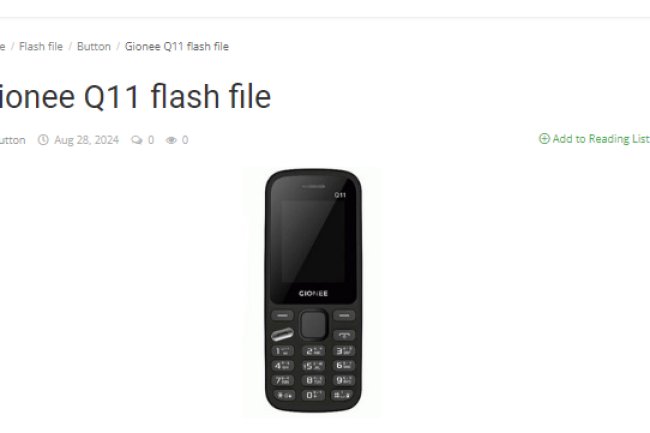 Gionee Q11 flash file
