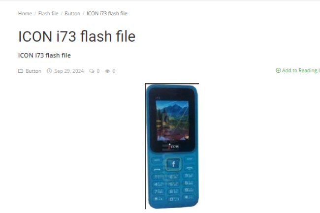 ICON i73 Flash File