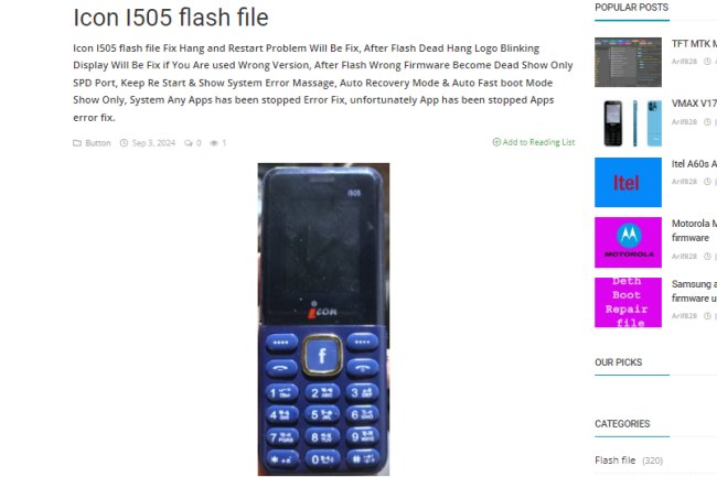 Icon i505 flash file