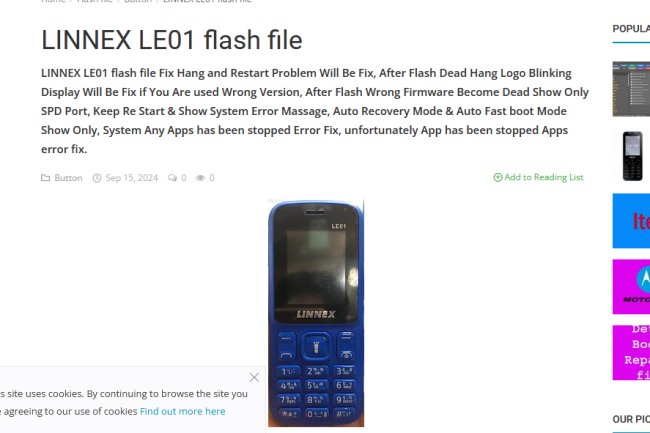 LINNEX LE01 flash file