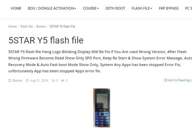 5STAR Y5 flash file