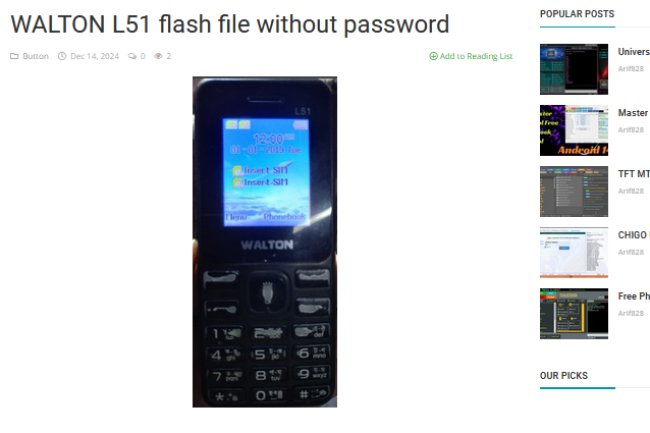 Walton L51 flash file