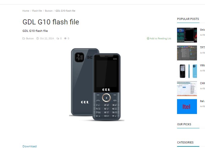GDL G10 flash file