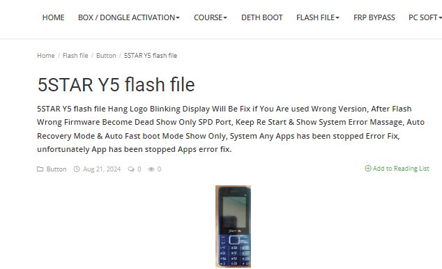 5STAR Y5 flash file