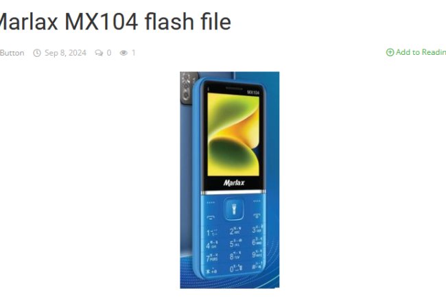 Marlax MX104 flash file