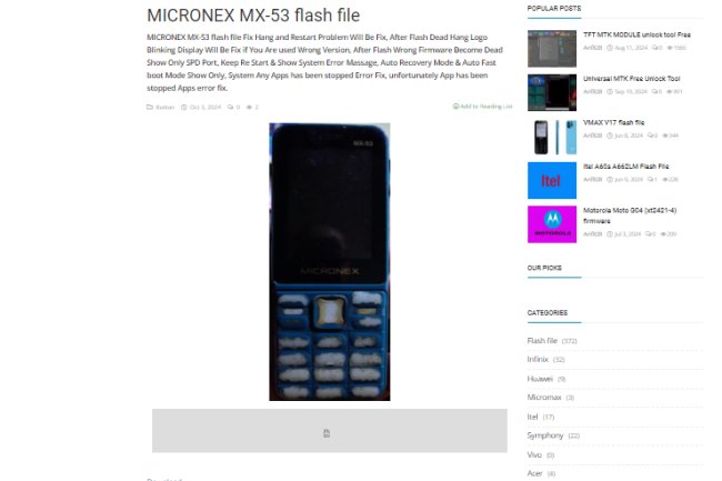 MICRONEX MX-53 flash file