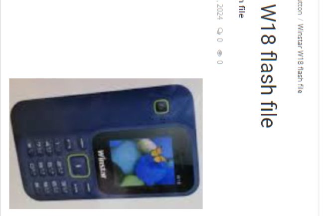 Winstar W18 flash file