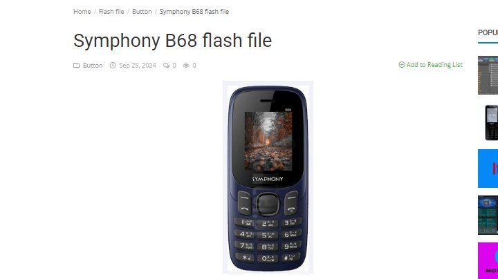 Symphony B68 flash file