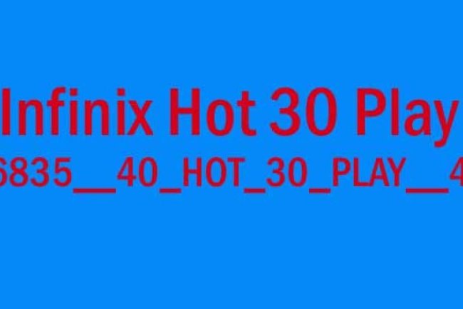 Infinix Hot 30 Play flash file