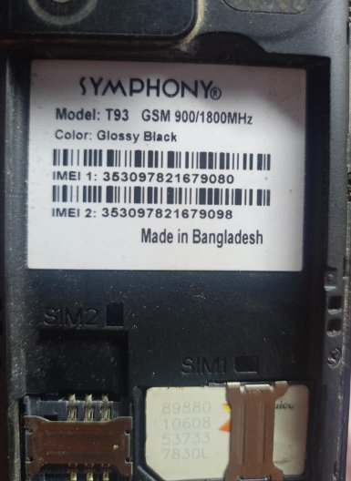 Symphony T93 Flash File